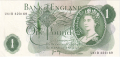Bank Of England 1 Pound Notes Portrait 1 Pound, U41B